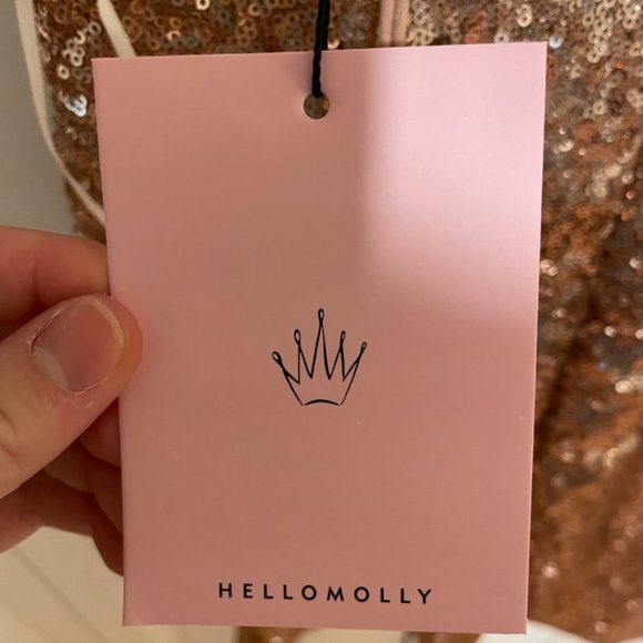 Gold Mini Hello Molly Dress - Picture 3 of 4